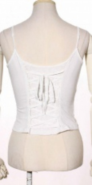  Steampunk Corset Top White RQ-BL SP147w -  