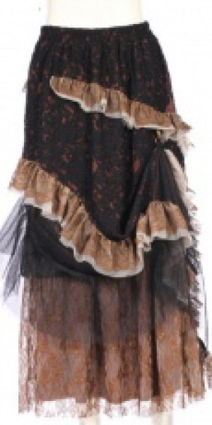  Steampunk Long Skirt Coffee RQ-BL SP151cf -  