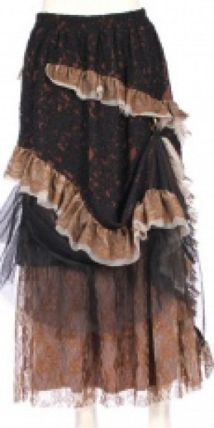  Steampunk Long Skirt Coffee RQ-BL SP151cf -  