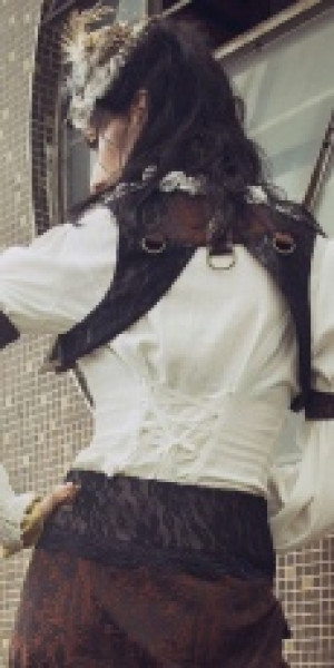  Steampunk Shirt White RQ-BL SP152w -  