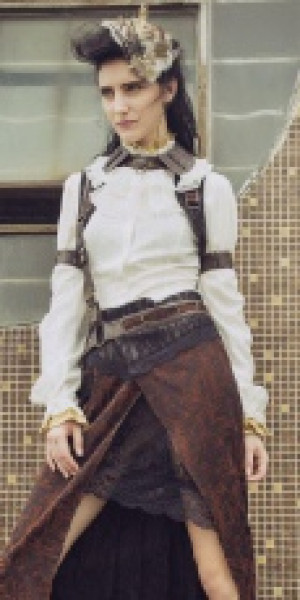  Steampunk Shirt White RQ-BL SP152w -  