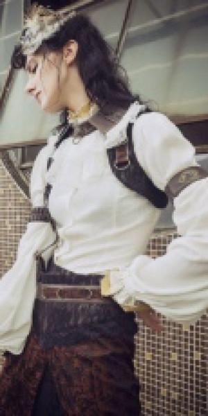  Steampunk Shirt White RQ-BL SP152w -  
