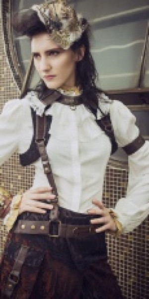  Steampunk Shirt White RQ-BL SP152w -  