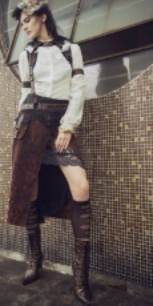  Steampunk Shirt White RQ-BL SP152w -  