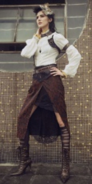  Steampunk Shirt White RQ-BL SP152w -  