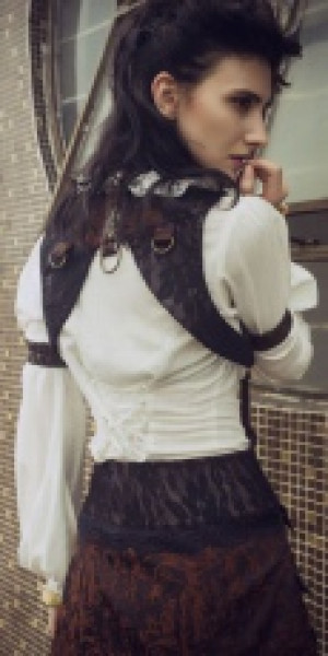  Steampunk Shirt White RQ-BL SP152w -  