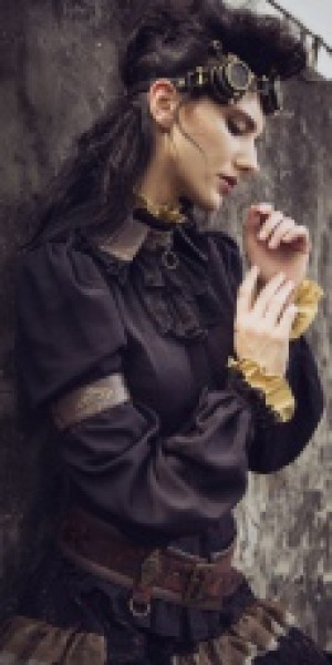  Steampunk Shirt Black RQ-BL SP152bk -  