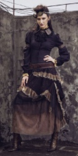  Steampunk Shirt Black RQ-BL SP152bk -  