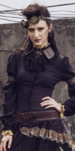  Steampunk Shirt Black RQ-BL SP152bk -  