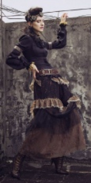  Steampunk Shirt Black RQ-BL SP152bk -  