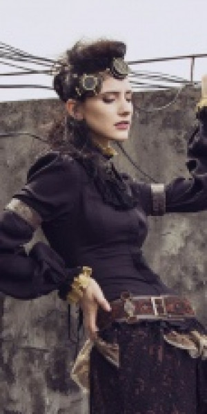  Steampunk Shirt Black RQ-BL SP152bk -  