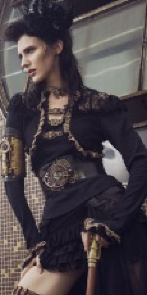  Steampunk Shirt Black RQ-BL SP156bk -  