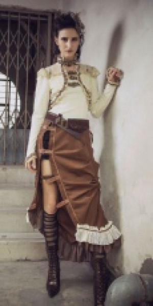  Steampunk Shirt White RQ-BL SP156w -  