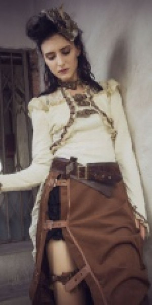  Steampunk Shirt White RQ-BL SP156w -  