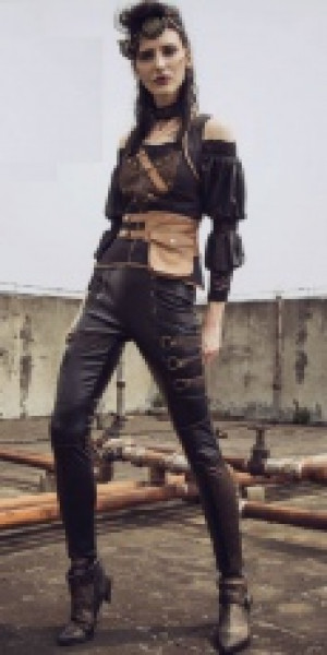 Steampunk Tousers Black RQ-BL SP158bk -  
