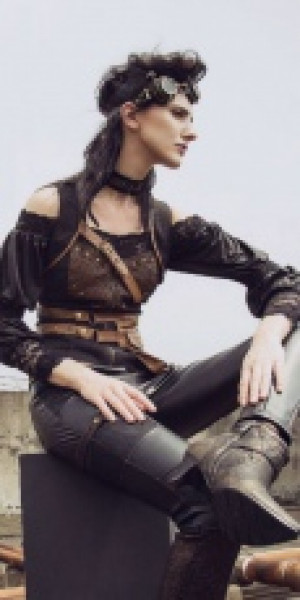  Steampunk Tousers Black RQ-BL SP158bk -  