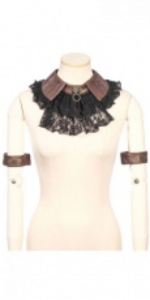    Steampunk Chokers Black/Coffee RQ-BL SP159bc -  