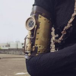    Steampunk Bracelet Black RQ-BL SP160bk -  