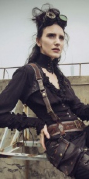  Steampunk Braces Black/Coffee RQ-BL SP161bc -  