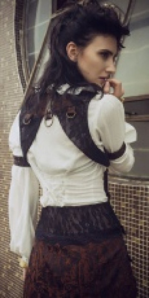  Steampunk Braces Black/Coffee RQ-BL SP161bc -  