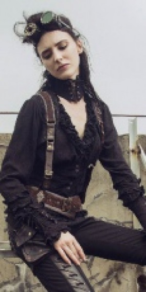  Steampunk Braces Black/Coffee RQ-BL SP161bc -  