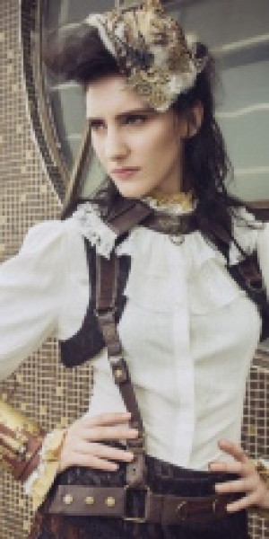  Steampunk Braces Black/Coffee RQ-BL SP161bc -  