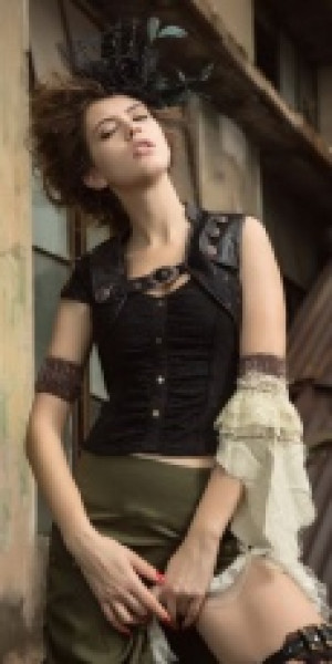  Steampunk Vest Black RQ-BL SP162bk -  