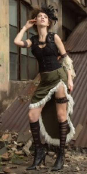  Steampunk Vest Black RQ-BL SP162bk -  