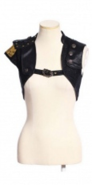  Steampunk Vest Black RQ-BL SP162bk -  