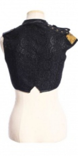  Steampunk Vest Black RQ-BL SP162bk -  