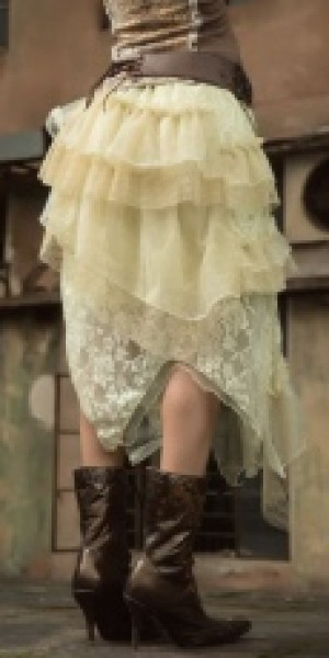  Steampunk Long skirt White -  7