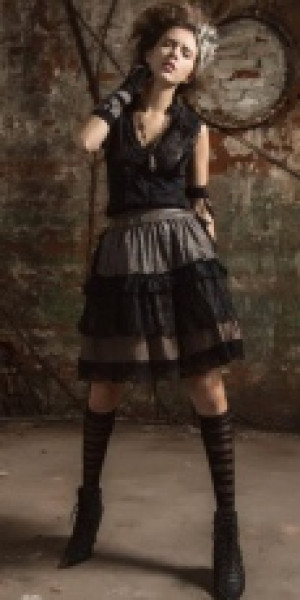  Steampunk Vest Black -  1