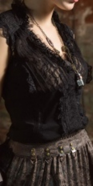  Steampunk Vest Black -  5