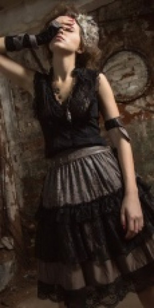  Steampunk Vest Black -  6