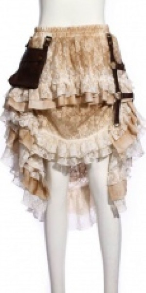  Steampunk Long skirt White -  9
