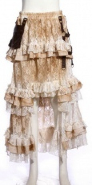  Steampunk Long skirt White -  10