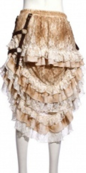  Steampunk Long skirt White -  11