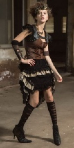 Юбка Steampunk Long skirt Black RQ-BL SP167bk - маленькая картинка