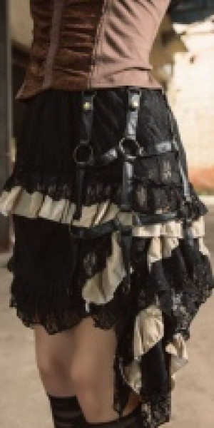 Юбка Steampunk Long skirt Black RQ-BL SP167bk - маленькая картинка