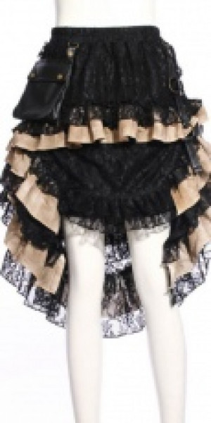 Юбка Steampunk Long skirt Black RQ-BL SP167bk - маленькая картинка