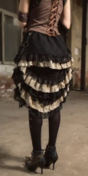 Юбка Steampunk Long skirt Black RQ-BL SP167bk - маленькая картинка