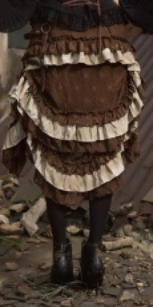  Steampunk Long skirt Brown -  8