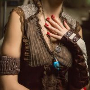  - Steampunk Necklace Black -  5