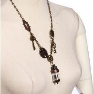  - Steampunk Necklace Black -  8