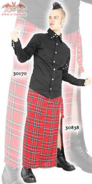  Bat Attack Wrap Skirt Rivet Tartan - 