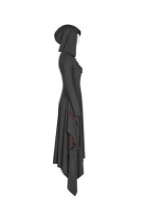  Gothic Bat Wing Dress GothicStyle WQ-375LQF/BK-RD -  