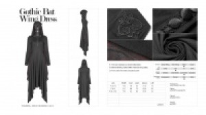  Gothic Bat Wing Dress GothicStyle WQ-375LQF/BK-RD -  
