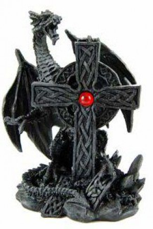  Dragon With Cross Looking Left - 