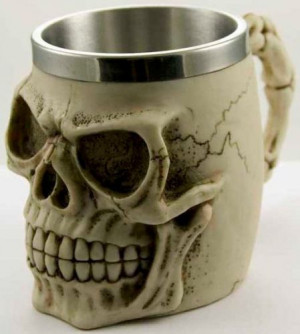  Tankard Ivory Skull Face - 