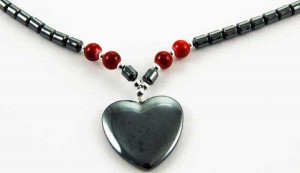  Necklace Heart Hematite - 